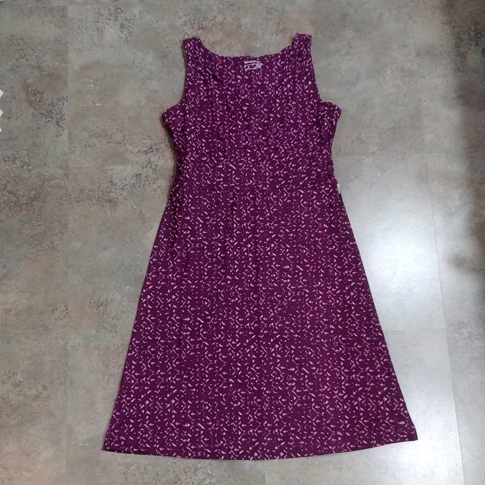 Eddie Bauer Travelex Aster Crossover Dress Purple Print